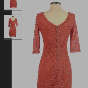 NWT - Laundry by Design Womens - Size 8P Lacey Floral Dress Back Zipper